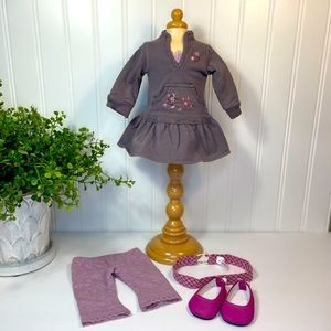 American Girl Outfit w/ Shoes & Headband